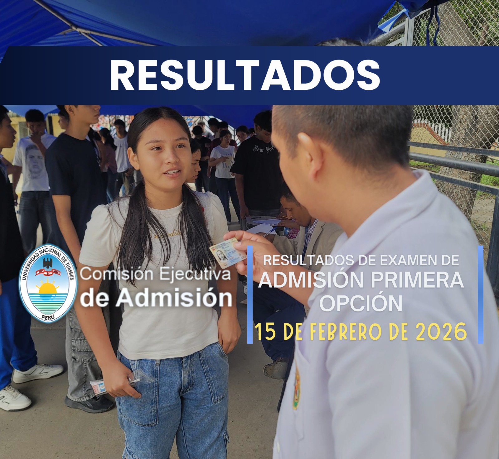 Resultados examen de admisión primera opción 2026
