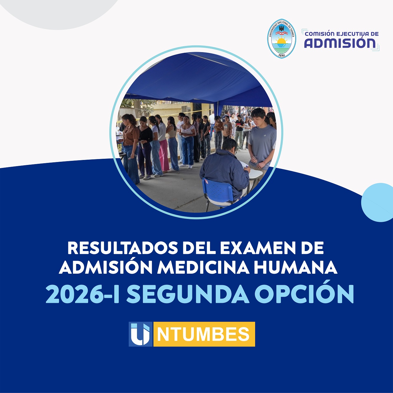 Resultados de examen de Medicina Humana 2026-I Segunda Opción