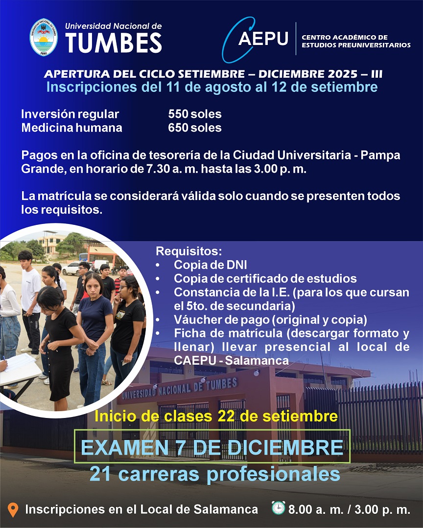 Inscripciones CAEPU - ciclo setiembre - diciembre.