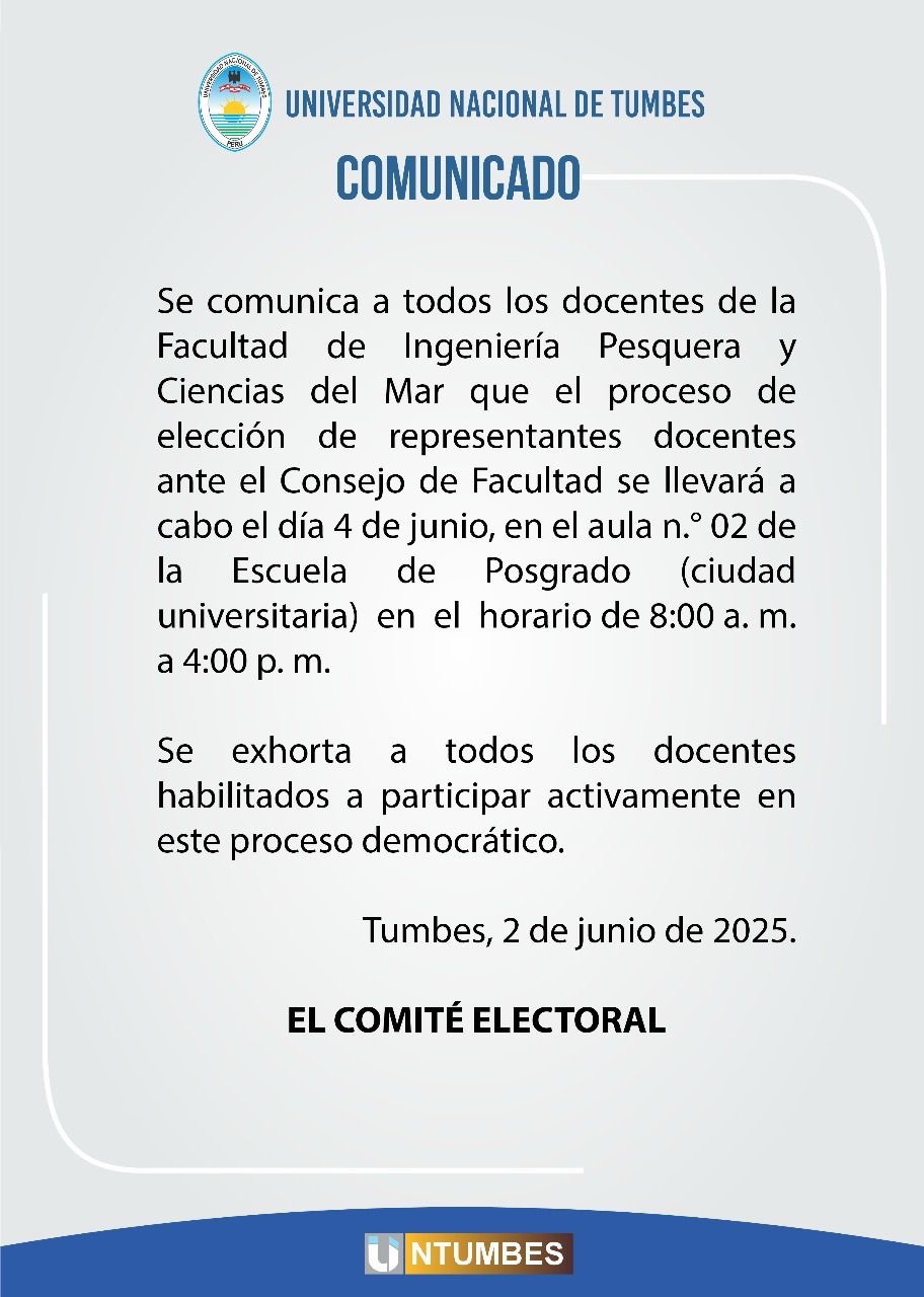 Comunicado para la FIPCM