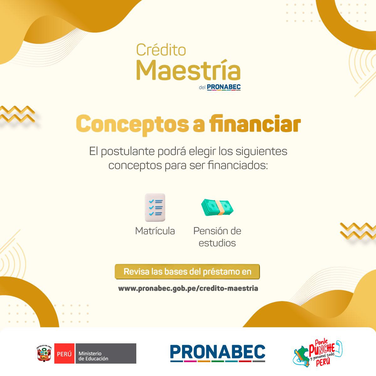 Conceptos a financiar 